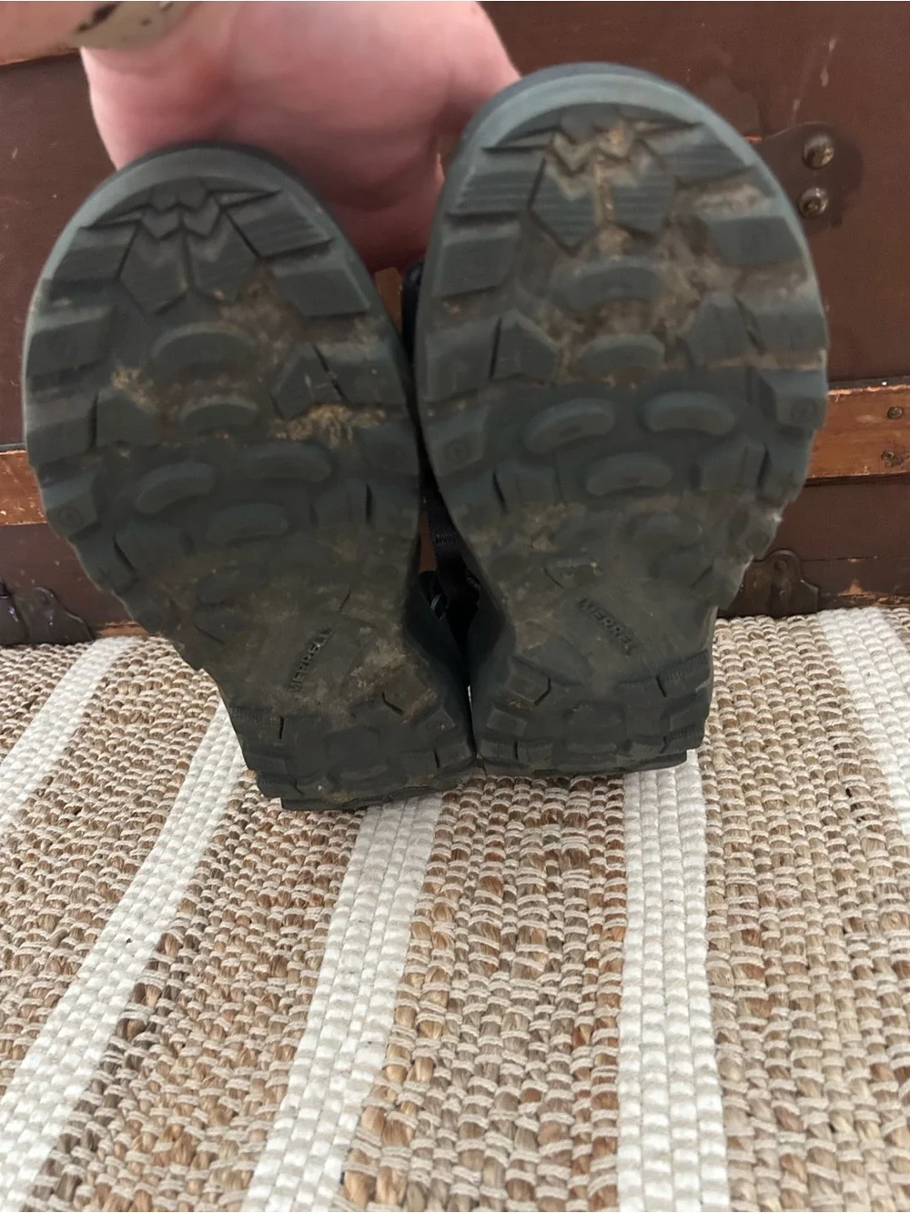 Merrell Black Outdoor Strappy Sandals